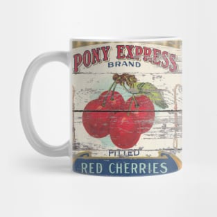 dark academia Retro advertisement orchard fruit french country red cherry Mug